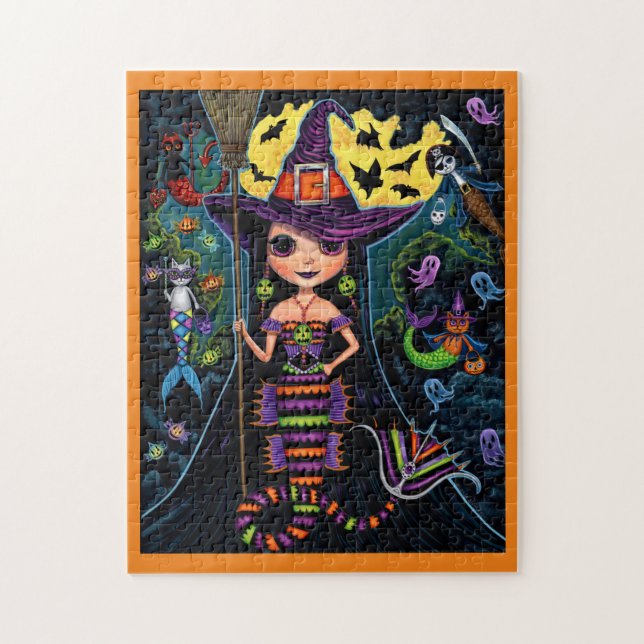 Puzzle Halloween Mercats Mercats Mercats Fantômes Citroui (Vertical)