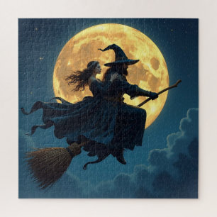 Puzzle Halloween personnalisé sorcière et démoniste