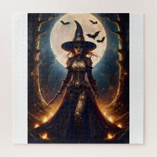 Puzzle Halloween Steampunk Forest Witch