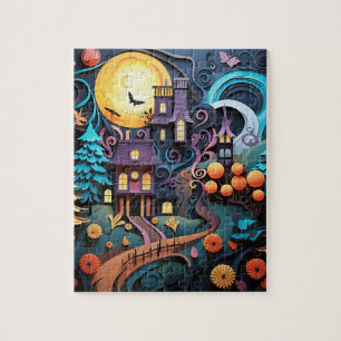 Puzzle Halloween Trics Ou Maisons De Soins