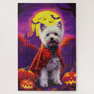 Puzzle Halloween West Highland White Terrier Effrayant