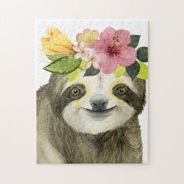 Puzzle Halo tropical | Sweet Sloth (Vertical)