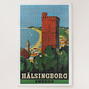 Puzzle Hälsingborg Suède Karnan Tower Travel