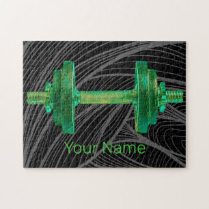 Puzzle Haltère Rétro Culturiste Gymnastique Fitness Ou Co