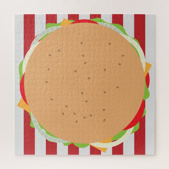 Puzzle Hamburger cheeseburger mignon café (Vertical)