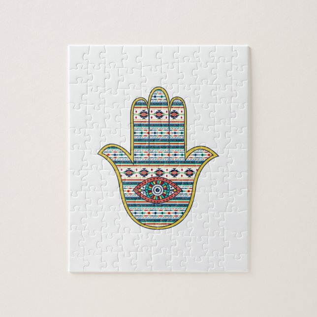 Puzzle HAMSA Main du symbole Fatima (Vertical)