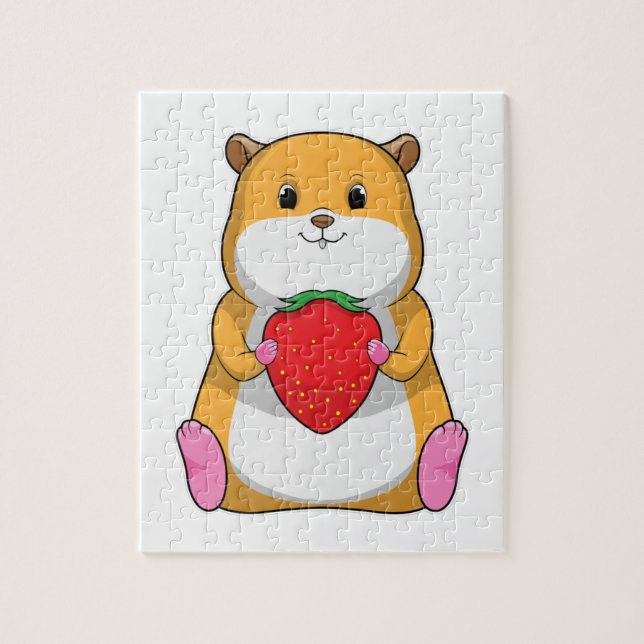Puzzle Hamster aux fraises (Vertical)