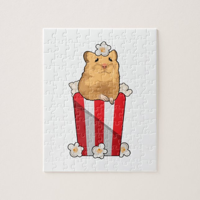 Puzzle Hamster avec Popcorn (Vertical)