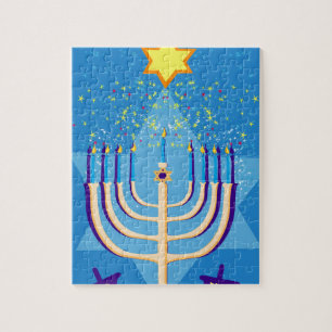 Puzzle hanoukka menorah