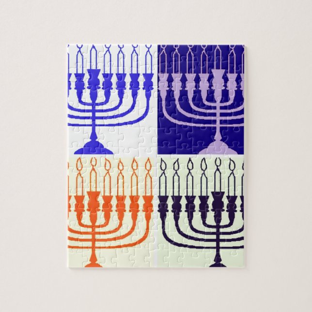 Puzzle Hanoukka Minorah (Vertical)