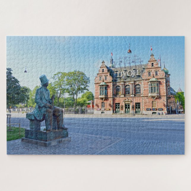 Puzzle Hans Christian Andersen Statue, Copenhague Danemar (Horizontal)