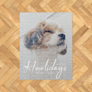 Puzzle Happest Howlidays   Mini-Noël photo chien