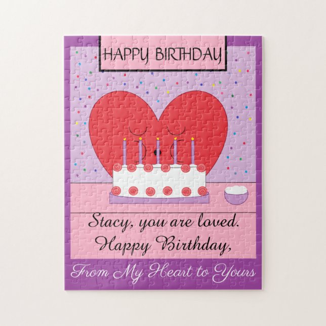 Puzzle Happy Birthday, From My Heart to Yours II (Vertical)