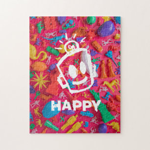Puzzle HAPPY en plastique, 11" x 14", 252 pièces