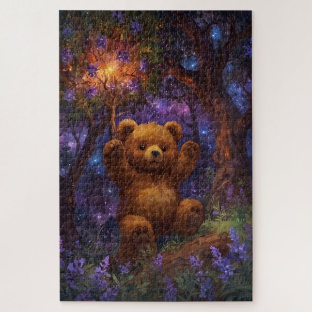 Puzzle Happy Forest Teddy Bear Art (Vertical)