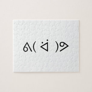 Puzzle Happy Gary ᕕ( ᐛ )Meme Emoticon Text Art