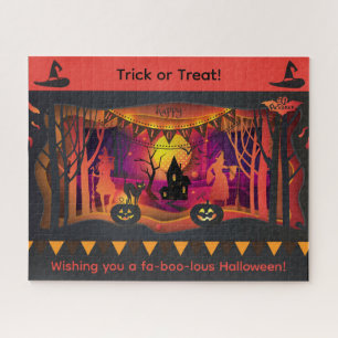 Puzzle Happy Halloween Party "Treat or Trick" Spectacle m