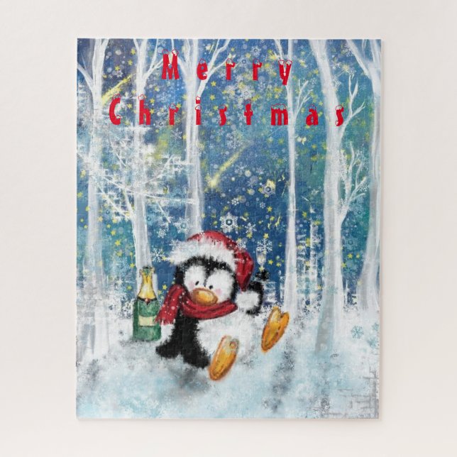 Puzzle Happy Penguin - Noël (Vertical)