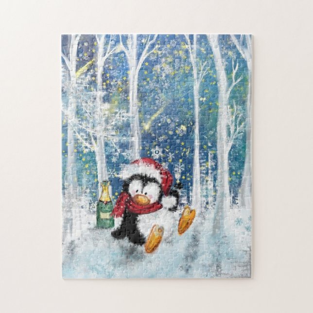 Puzzle Happy Penguin - Noël - (Vertical)