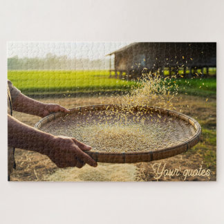 Puzzle Harvest Grain, Rice Field