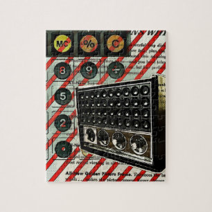 Puzzle Haut-parleur électronique rétro Radio ondes courte
