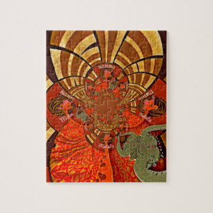 Puzzle Hauteurs Fantaisistes : Girafe Amusant Beau Motif