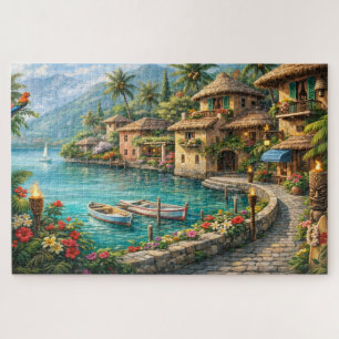 Puzzle Havre d'Île Village Tropical Serein
