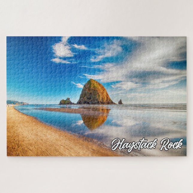 Puzzle Haystack Rock, Cannon Beach, Oregon, USA (Horizontal)