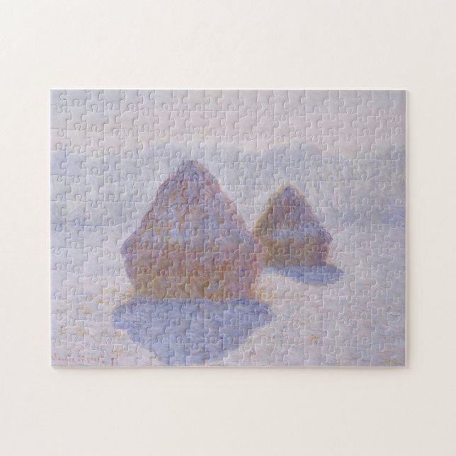 Puzzle Haystacks Effet de Neige & Soleil Monet Fine Art (Horizontal)