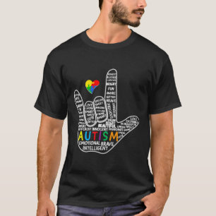 Puzzle Heart ASL Liebe Gebärdensprache Hand Autism T-Shirt
