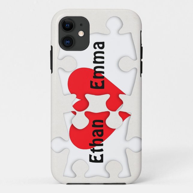 Puzzle Heart Case-Mate iPhone Hülle (Rückseite)