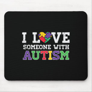 Puzzle Heart I Love Someone With Autism Awareness Mousepad