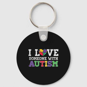 Puzzle Heart I Love Someone With Autism Awareness Schlüsselanhänger