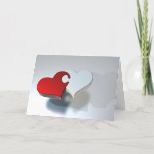 Puzzle Hearts Valentinstag Feiertagskarte