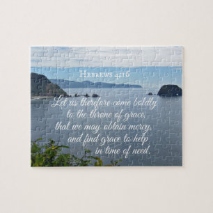 Puzzle Hébreux 4:16 Venons donc avec audace à la