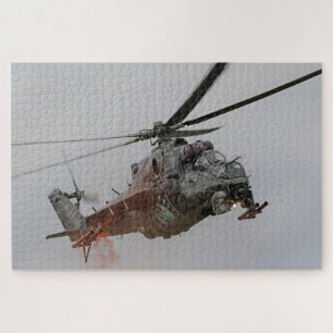 Puzzle Hélicoptère Mil Mi-24 - Attaque Iconique