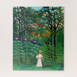 Puzzle Henri Rousseau - Une femme marche dans une forêt e