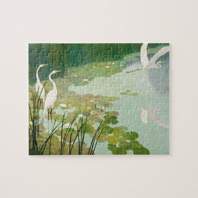 Puzzle Hérons en été par Newell Convers Wyeth (Horizontal)