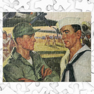 Puzzle Héros patriotiques vintage, hommes militaires en u
