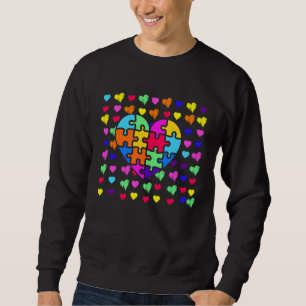 Puzzle-Herz-Autismus-Bewusstsein Autistische-Autis Sweatshirt