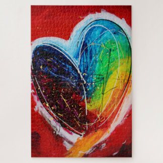 Puzzle Herz, die Liebe in Farbe