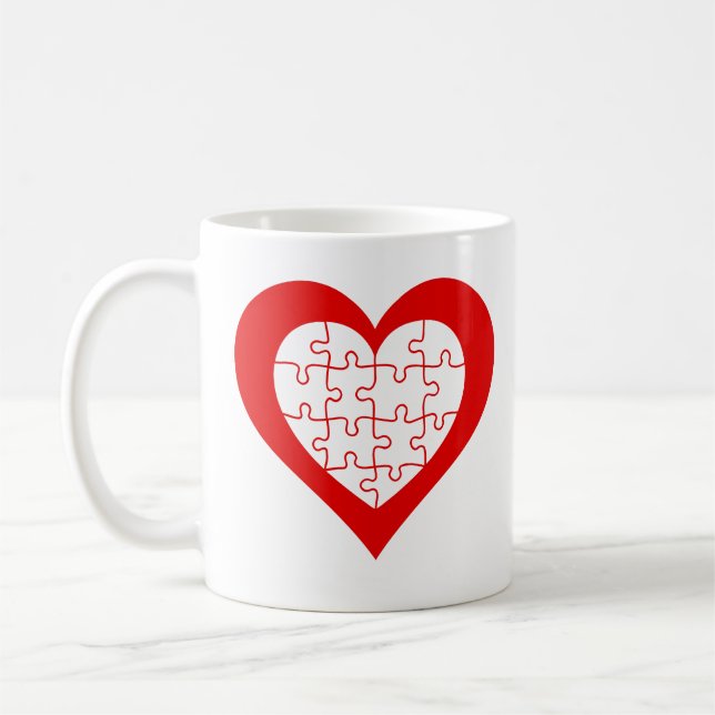 Puzzle-Herz Kaffeetasse (Links)