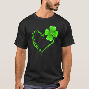 Puzzle-Herz-Kleeblatt-Autismus-Bewusstsein St. Pat T-Shirt