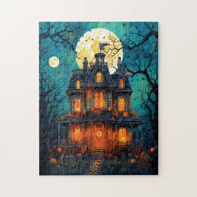Puzzle Heure de minuit - Maison ancienne Éffrayante (Vertical)