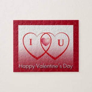 Puzzle Heureuse Sainte-Valentin Deux Coeurs