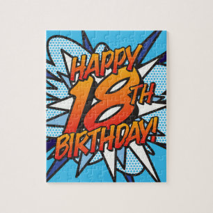 Puzzle HEUREUX 18E ANNIVERSAIRE Fun Retro Comic Book