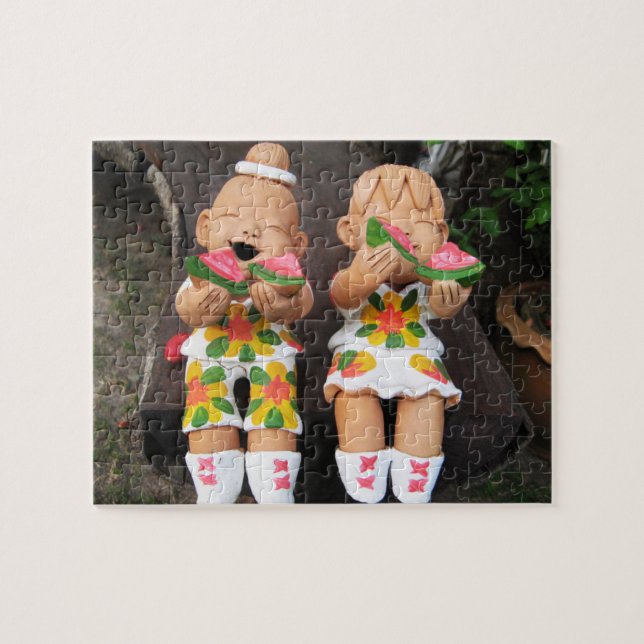 Puzzle Heureux amis de la pastèque (Horizontal)