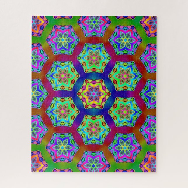 Puzzle Hexagon Mandala Design 1.11.23.1 (Vertical)