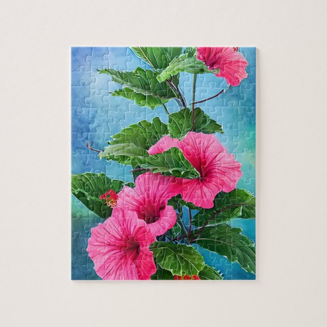 Puzzle Hibiscus rose (Vertical)