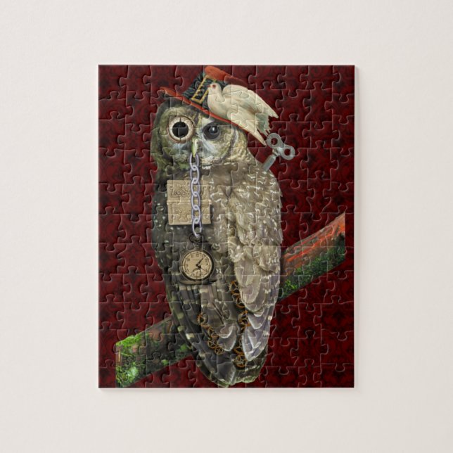 Puzzle Hibou de SteamPunk (Vertical)